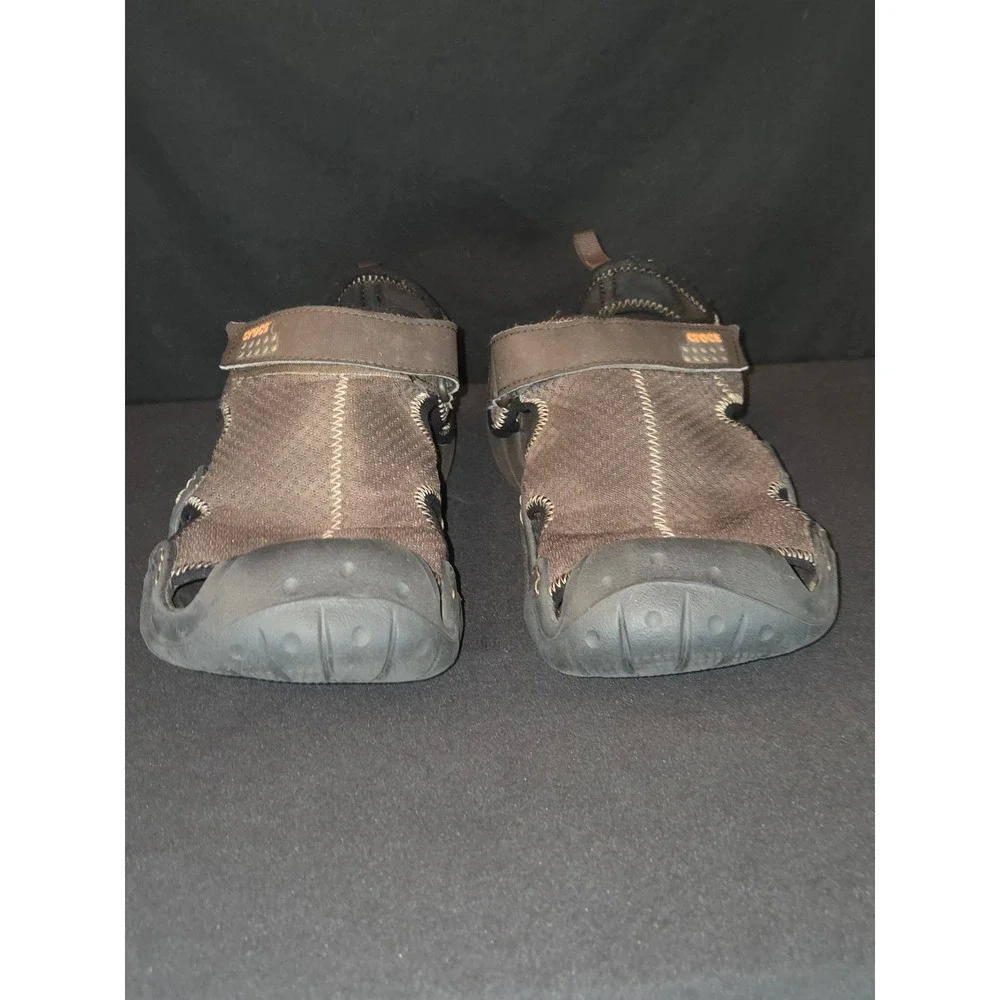 Crocs‎ Mens Swiftwater River Sandal Brown Mesh Adjustable Strap Size 12
